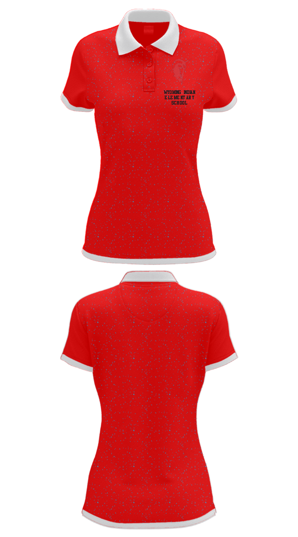 Women's Short Sleeve Performance Polo, Wyoming Indian Elementary School, Spirit Store, Teamtime, Team time, sublimation, custom sports apparel, team uniforms, spirit wear, spiritwear, sports uniforms, custom shirts, team store, custom team store, fundraiser sports, apparel fundraiser
