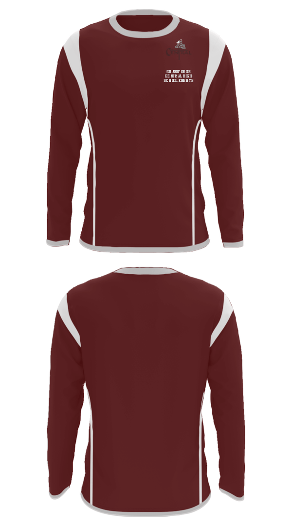 Long Sleeve Performance Shirt, Grand Forks Central High School Knights, Spirit Store, Teamtime, Team time, sublimation, custom sports apparel, team uniforms, spirit wear, spiritwear, sports uniforms, custom shirts, team store, custom team store, fundraiser sports, apparel fundraiser