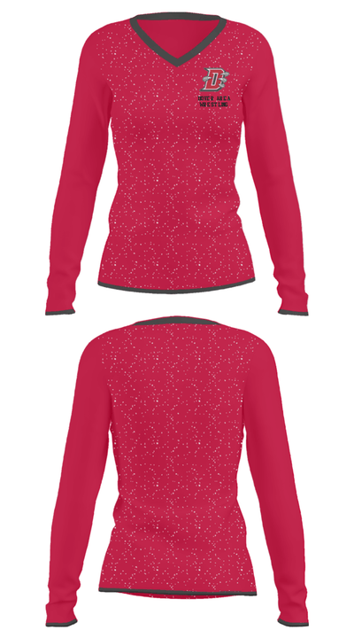 Dover Area High School Wrestling 59527124 Women's Long Sleeve V-neck Shirt - 34