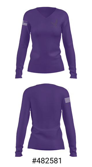 Women's Long Sleeve Vneck Shirt, Anacortes High School Wrestling, Wrestling, Teamtime, Team time, sublimation, custom sports apparel, team uniforms, spirit wear, spiritwear, sports uniforms, custom shirts, team store, custom team store, fundraiser sports, apparel fundraiser