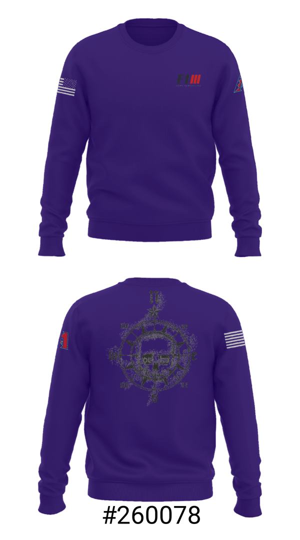 Crew Neck Sweatshirt, F1 Home Remodeling, , Teamtime, Team time, sublimation, custom sports apparel, team uniforms, spirit wear, spiritwear, sports uniforms, custom shirts, team store, custom team store, fundraiser sports, apparel fundraiser
