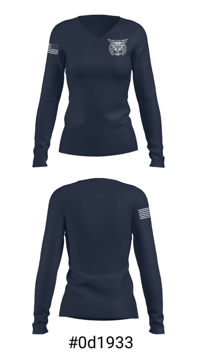 Garrett Junior High School 2206469 Women's Long Sleeve V-neck Shirt - 20