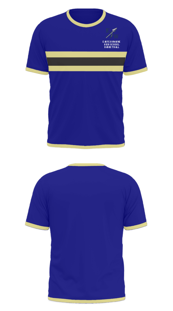 Short Sleeve Performance Shirt, Eastern Wayne High School Basketball, Women's Basketball, Teamtime, Team time, sublimation, custom sports apparel, team uniforms, spirit wear, spiritwear, sports uniforms, custom shirts, team store, custom team store, fundraiser sports, apparel fundraiser