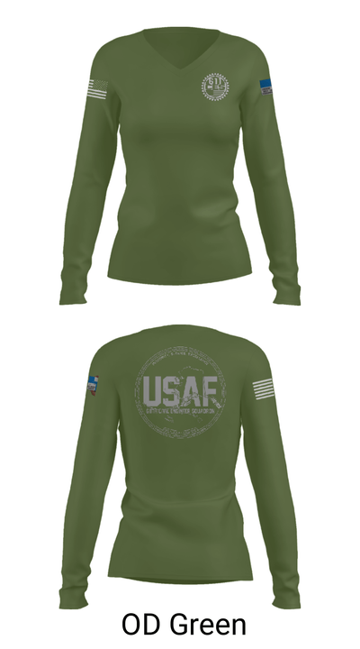 611 CES 65338274 Women's Long Sleeve V-neck Shirt - 31