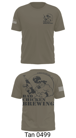 Short Sleeve Performance Shirt, Bad Chicken Brewing, Army, Teamtime, Team time, sublimation, custom sports apparel, team uniforms, spirit wear, spiritwear, sports uniforms, custom shirts, team store, custom team store, fundraiser sports, apparel fundraiser