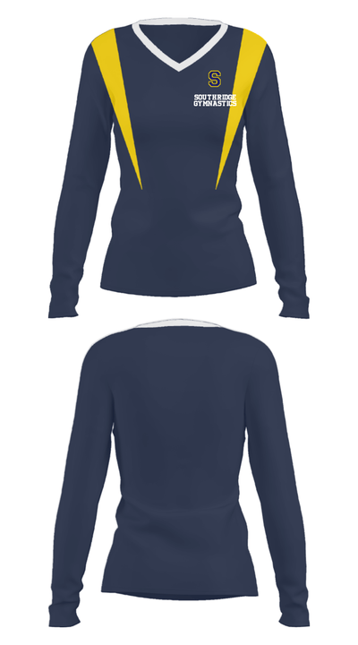 Southridge High School Gymnastics 44142136 Women's Long Sleeve V-neck Shirt - 29