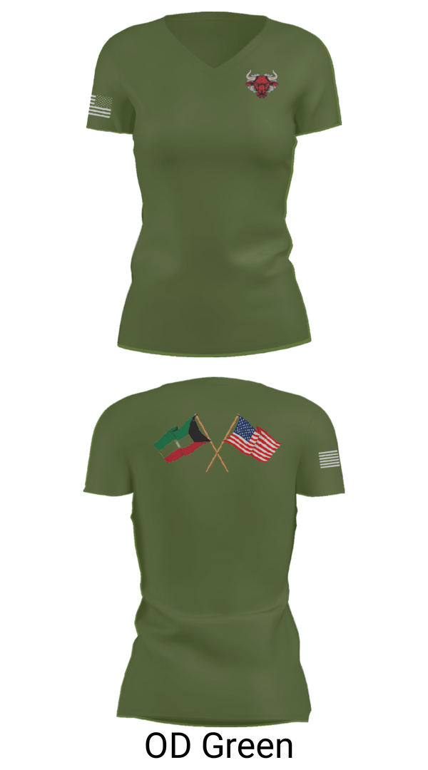 Women's Short Sleeve Vneck Shirt, 802 OD, Army, Teamtime, Team time, sublimation, custom sports apparel, team uniforms, spirit wear, spiritwear, sports uniforms, custom shirts, team store, custom team store, fundraiser sports, apparel fundraiser