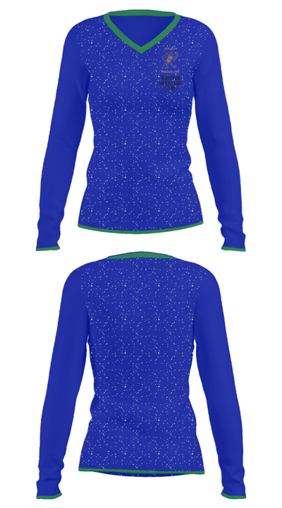 Hugoton Wrestling Club 79272878 Women's Long Sleeve V-neck Shirt - 34