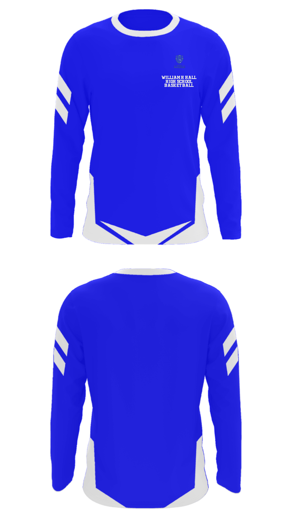 Long Sleeve Performance Shirt, William H Hall High School Basketball, Women's Basketball, Teamtime, Team time, sublimation, custom sports apparel, team uniforms, spirit wear, spiritwear, sports uniforms, custom shirts, team store, custom team store, fundraiser sports, apparel fundraiser