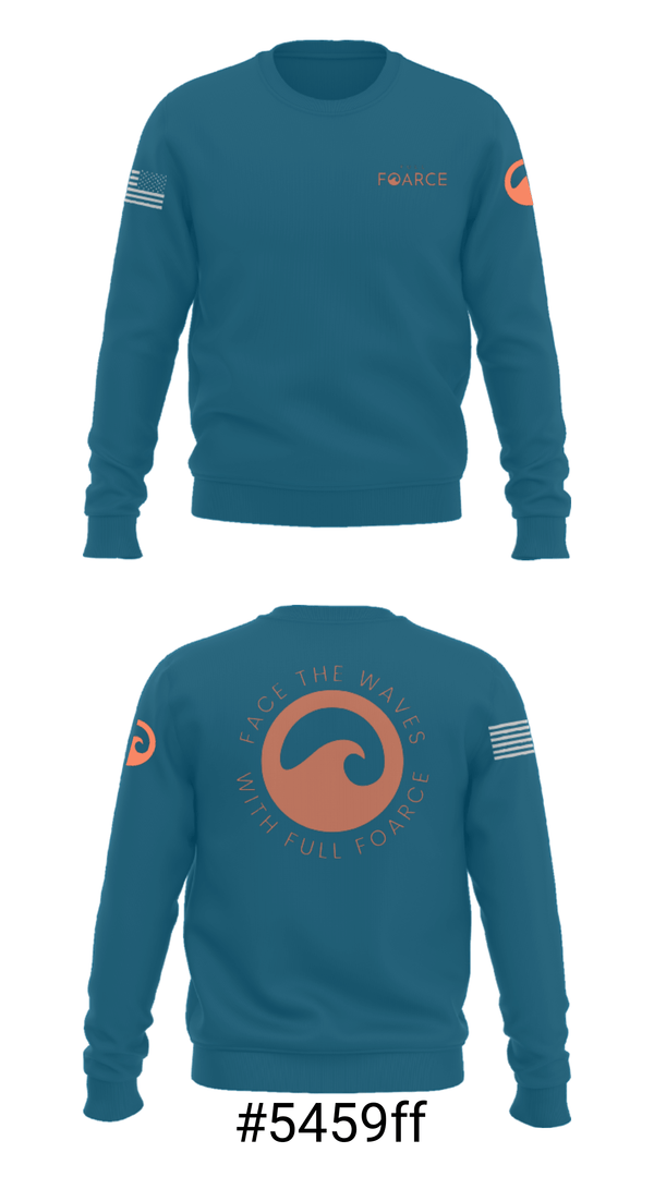 Crew Neck Sweatshirt, Full Foarce, Spirit Store, Teamtime, Team time, sublimation, custom sports apparel, team uniforms, spirit wear, spiritwear, sports uniforms, custom shirts, team store, custom team store, fundraiser sports, apparel fundraiser