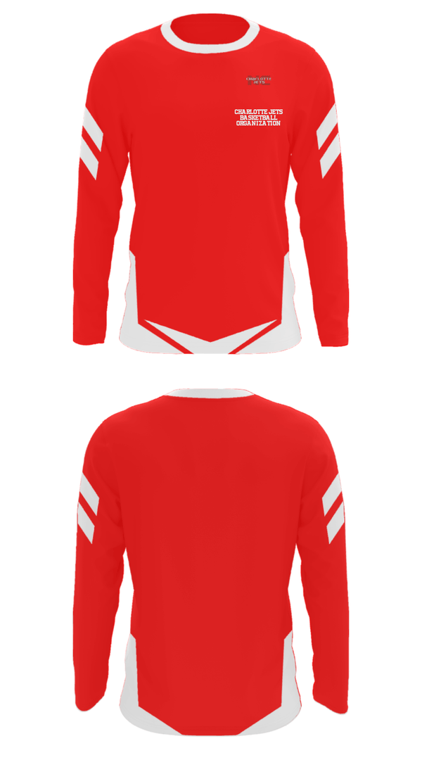 Long Sleeve Performance Shirt, Charlotte Jets Basketball Organization, Men's Basketball, Teamtime, Team time, sublimation, custom sports apparel, team uniforms, spirit wear, spiritwear, sports uniforms, custom shirts, team store, custom team store, fundraiser sports, apparel fundraiser