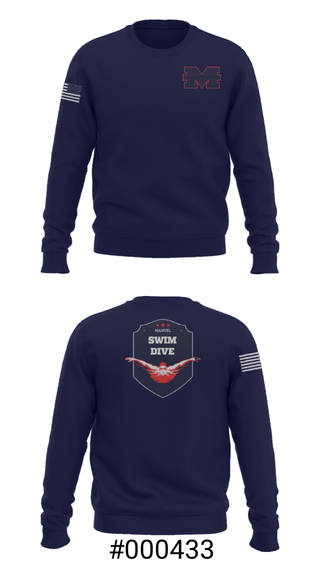 Crew Neck Sweatshirt, Manvel High School Swimming, Swimming, Teamtime, Team time, sublimation, custom sports apparel, team uniforms, spirit wear, spiritwear, sports uniforms, custom shirts, team store, custom team store, fundraiser sports, apparel fundraiser