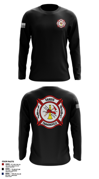 Long Sleeve Performance Shirt, Sardis-Timmonsville fire department station 1, , Teamtime, Team time, sublimation, custom sports apparel, team uniforms, spirit wear, spiritwear, sports uniforms, custom shirts, team store, custom team store, fundraiser sports, apparel fundraiser