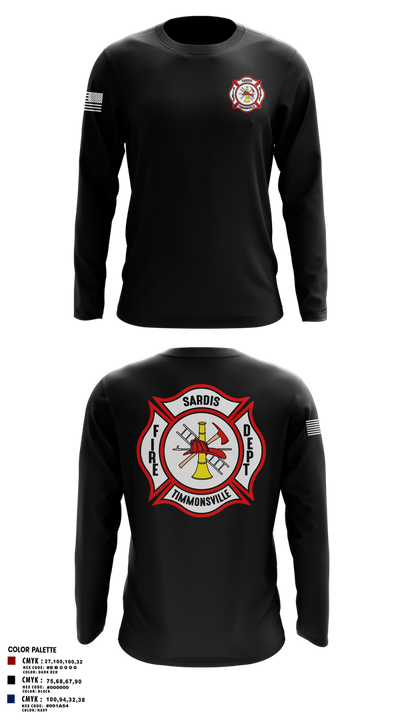 Sardis-Timmonsville fire department station 1 32598145 Long Sleeve Performance Shirt 3
