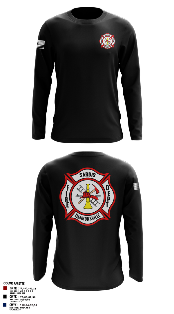 Long Sleeve Performance Shirt, Sardis-Timmonsville fire department station 1, , Teamtime, Team time, sublimation, custom sports apparel, team uniforms, spirit wear, spiritwear, sports uniforms, custom shirts, team store, custom team store, fundraiser sports, apparel fundraiser