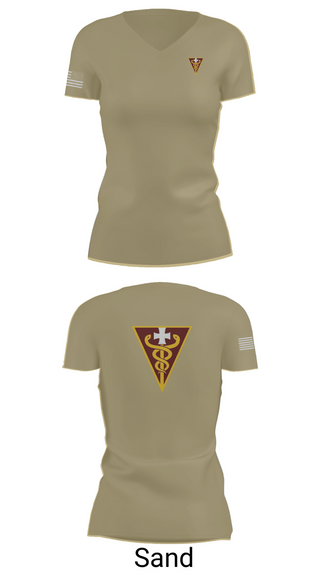 Womens Short Sleeve Vneck Shirt, 3D THEATER MEDICAL COMMAND, , Teamtime, Team time, sublimation, custom sports apparel, team uniforms, spirit wear, spiritwear, sports uniforms, custom shirts, team store, custom team store, fundraiser sports, apparel fundraiser