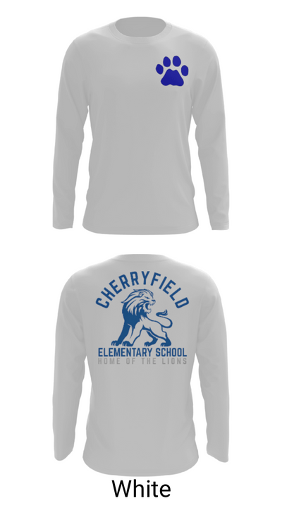 Cherryfield Elementary School 53264844 Long Sleeve Performance Shirt - 4