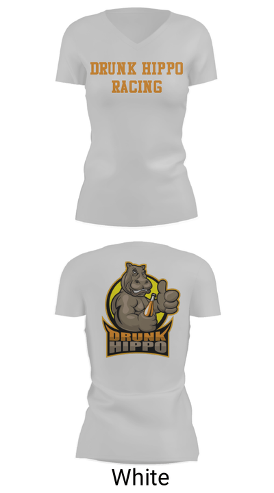 Drunk Hippo Racing 90284790 Women's Short Sleeve V-neck Shirt - 7