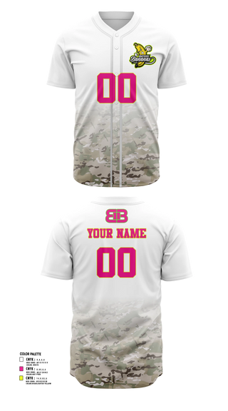 Full Button Baseball Jersey, Bayside Bananas, Baseball, Teamtime, Team time, sublimation, custom sports apparel, team uniforms, spirit wear, spiritwear, sports uniforms, custom shirts, team store, custom team store, fundraiser sports, apparel fundraiser