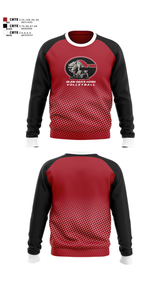 Crew Neck Sweatshirt, Glen oaks, Track & Field, Teamtime, Team time, sublimation, custom sports apparel, team uniforms, spirit wear, spiritwear, sports uniforms, custom shirts, team store, custom team store, fundraiser sports, apparel fundraiser