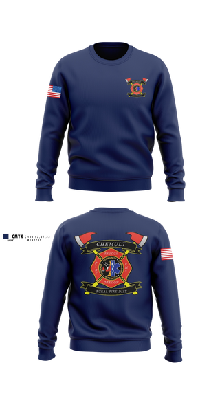 Crew Neck Sweatshirt, Chemult Rural Fire Protection District, Fire Department, Teamtime, Team time, sublimation, custom sports apparel, team uniforms, spirit wear, spiritwear, sports uniforms, custom shirts, team store, custom team store, fundraiser sports, apparel fundraiser
