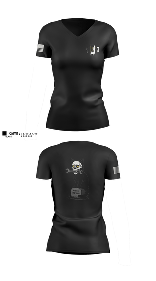 Womens Short Sleeve Vneck Shirt, Delta Co. 1-3 Attack Battalion, Army, Teamtime, Team time, sublimation, custom sports apparel, team uniforms, spirit wear, spiritwear, sports uniforms, custom shirts, team store, custom team store, fundraiser sports, apparel fundraiser