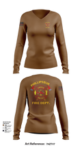 PHILLIPSBURG FIRE DEPARTMENT 39354124 Women's Long Sleeve V-neck Shirt - 101