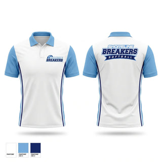 Short Sleeve Performance Polo, Shoreline Breakers 12u Royal, Softball, Teamtime, Team time, sublimation, custom sports apparel, team uniforms, spirit wear, spiritwear, sports uniforms, custom shirts, team store, custom team store, fundraiser sports, apparel fundraiser