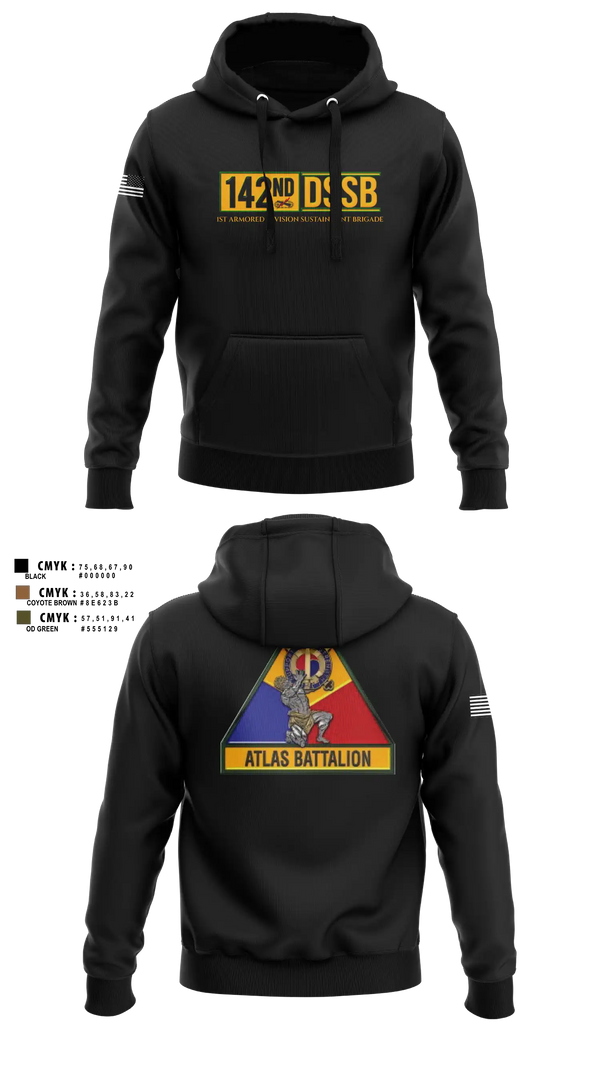 Hoodie, 142d DSSB, Army, Teamtime, Team time, sublimation, custom sports apparel, team uniforms, spirit wear, spiritwear, sports uniforms, custom shirts, team store, custom team store, fundraiser sports, apparel fundraiser