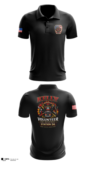 Short Sleeve Performance Polo, Kelly volunteer fire department, Fire Department, Teamtime, Team time, sublimation, custom sports apparel, team uniforms, spirit wear, spiritwear, sports uniforms, custom shirts, team store, custom team store, fundraiser sports, apparel fundraiser