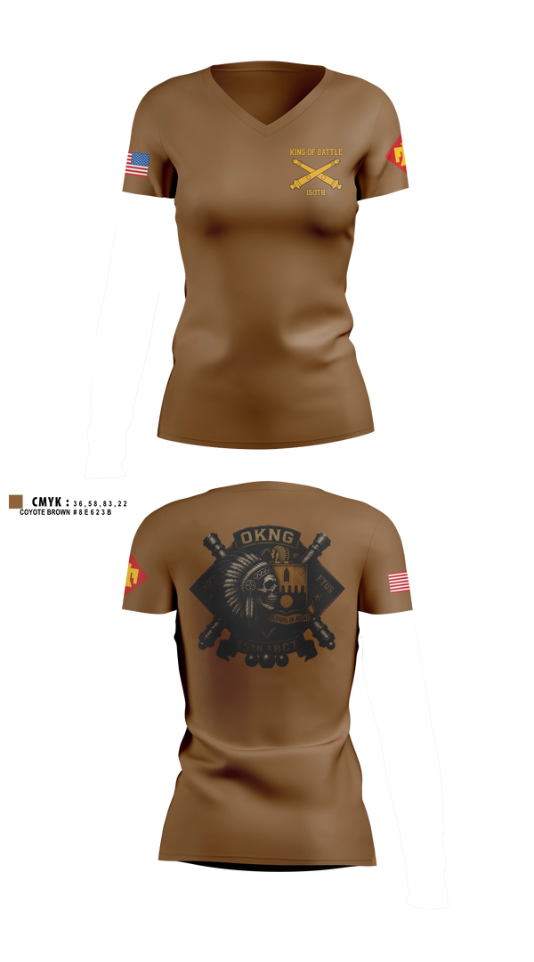 Womens Short Sleeve Vneck Shirt, 160th FTUS AGR, National Guard, Teamtime, Team time, sublimation, custom sports apparel, team uniforms, spirit wear, spiritwear, sports uniforms, custom shirts, team store, custom team store, fundraiser sports, apparel fundraiser