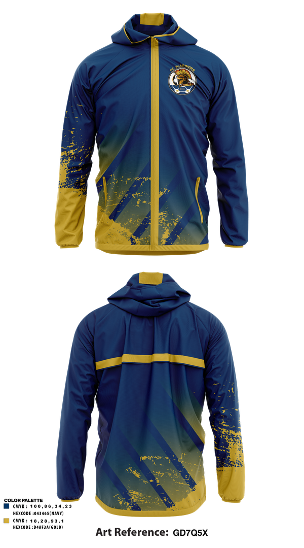 Windbreaker, FC Warriors, Men's Soccer, Teamtime, Team time, sublimation, custom sports apparel, team uniforms, spirit wear, spiritwear, sports uniforms, custom shirts, team store, custom team store, fundraiser sports, apparel fundraiser