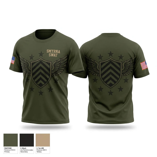 Old School Cotton Feel Shirt, Smyrna SWAT, Police, Teamtime, Team time, sublimation, custom sports apparel, team uniforms, spirit wear, spiritwear, sports uniforms, custom shirts, team store, custom team store, fundraiser sports, apparel fundraiser