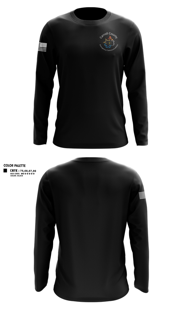 Long Sleeve Performance Shirt, Carroll County Emergency Communications, Police, Teamtime, Team time, sublimation, custom sports apparel, team uniforms, spirit wear, spiritwear, sports uniforms, custom shirts, team store, custom team store, fundraiser sports, apparel fundraiser