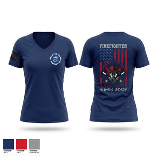 Womens Short Sleeve Vneck Shirt, Shafton VFC, Fire Department, Teamtime, Team time, sublimation, custom sports apparel, team uniforms, spirit wear, spiritwear, sports uniforms, custom shirts, team store, custom team store, fundraiser sports, apparel fundraiser