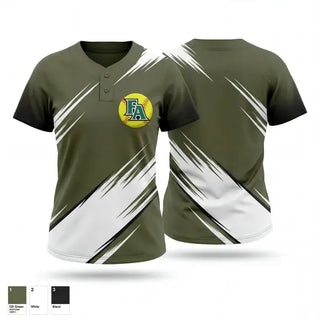 Two Button Softball Jersey, Frederica Academy, Softball, Teamtime, Team time, sublimation, custom sports apparel, team uniforms, spirit wear, spiritwear, sports uniforms, custom shirts, team store, custom team store, fundraiser sports, apparel fundraiser