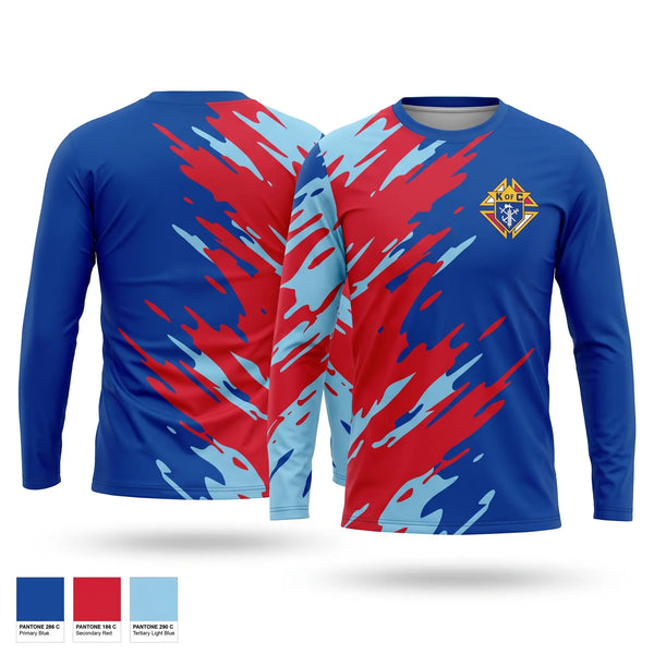 Long Sleeve Performance Shirt, Knights of Columbus, , Teamtime, Team time, sublimation, custom sports apparel, team uniforms, spirit wear, spiritwear, sports uniforms, custom shirts, team store, custom team store, fundraiser sports, apparel fundraiser
