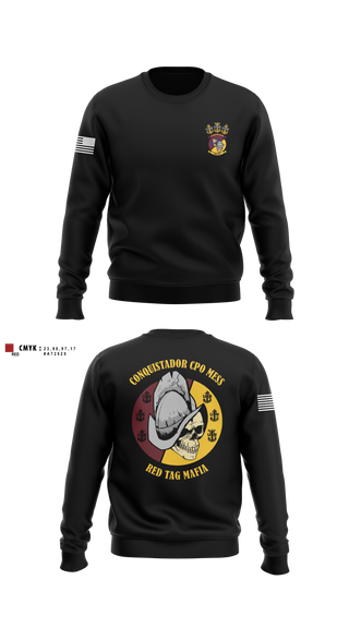 Crew Neck Sweatshirt, VR-57 CHIEFS MESS, Navy, Teamtime, Team time, sublimation, custom sports apparel, team uniforms, spirit wear, spiritwear, sports uniforms, custom shirts, team store, custom team store, fundraiser sports, apparel fundraiser