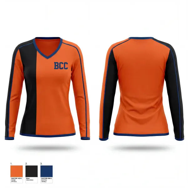 Womens Long Sleeve Vneck Shirt, BCC, Police, Teamtime, Team time, sublimation, custom sports apparel, team uniforms, spirit wear, spiritwear, sports uniforms, custom shirts, team store, custom team store, fundraiser sports, apparel fundraiser