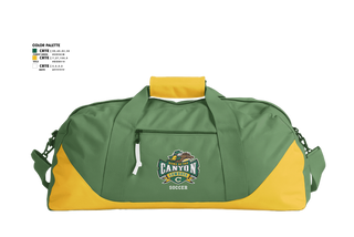 Duffle Bag, Canyon High School Girls Soccer, Women's Soccer, Teamtime, Team time, sublimation, custom sports apparel, team uniforms, spirit wear, spiritwear, sports uniforms, custom shirts, team store, custom team store, fundraiser sports, apparel fundraiser