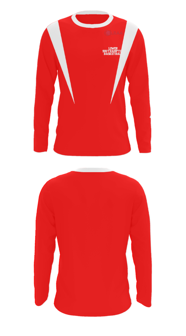 Long Sleeve Performance Shirt, Lower Southampton Basketball, Men's Basketball, Teamtime, Team time, sublimation, custom sports apparel, team uniforms, spirit wear, spiritwear, sports uniforms, custom shirts, team store, custom team store, fundraiser sports, apparel fundraiser