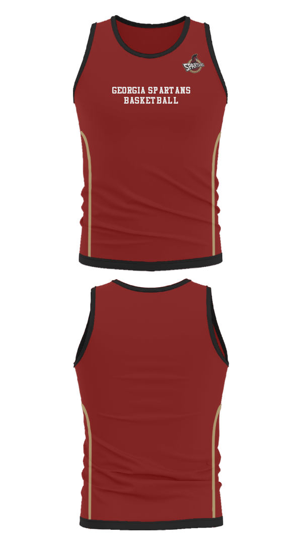 Tank Top, Georgia Spartans Basketball, Men's Basketball, Teamtime, Team time, sublimation, custom sports apparel, team uniforms, spirit wear, spiritwear, sports uniforms, custom shirts, team store, custom team store, fundraiser sports, apparel fundraiser