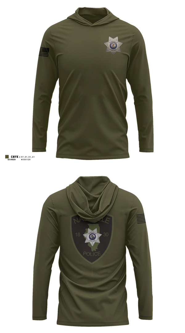 Long Sleeve Hooded Sun Shirt, Nashville Police Department, IL, Police, Teamtime, Team time, sublimation, custom sports apparel, team uniforms, spirit wear, spiritwear, sports uniforms, custom shirts, team store, custom team store, fundraiser sports, apparel fundraiser