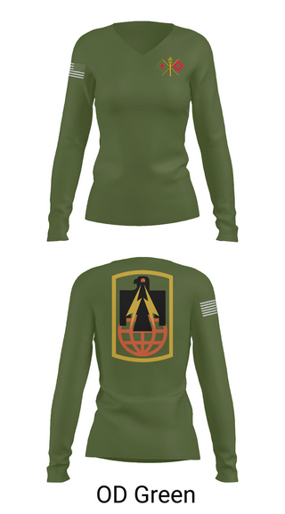 Womens Long Sleeve Vneck Shirt, 57th ESB, , Teamtime, Team time, sublimation, custom sports apparel, team uniforms, spirit wear, spiritwear, sports uniforms, custom shirts, team store, custom team store, fundraiser sports, apparel fundraiser