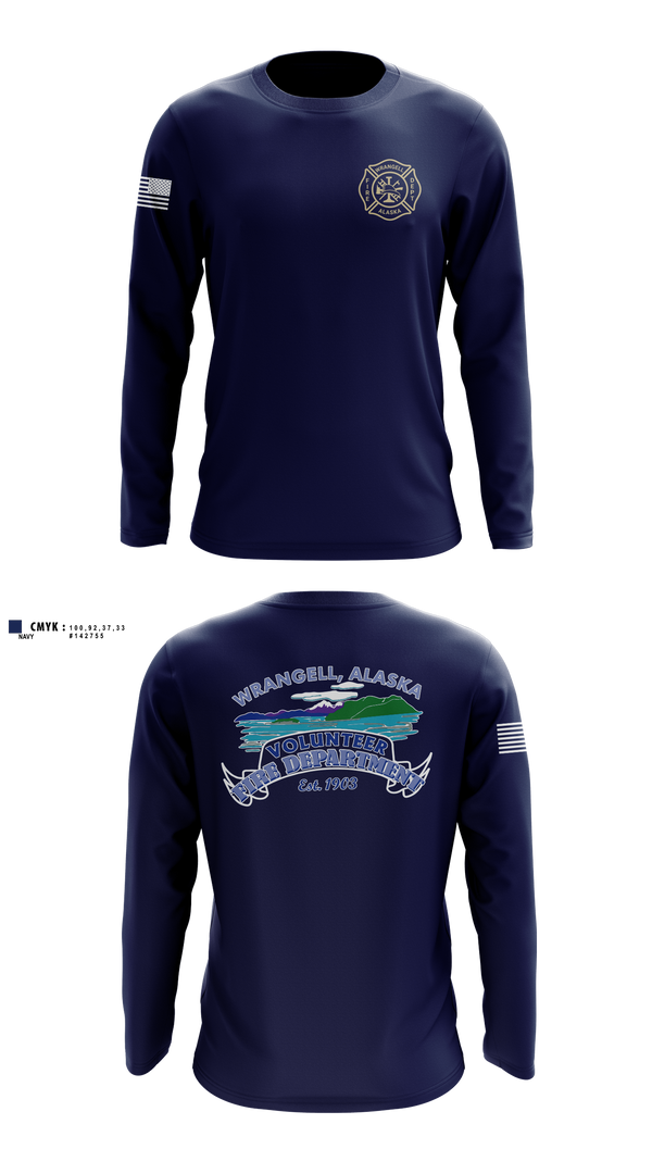 Long Sleeve Performance Shirt, Wrangell Volunteer Fire Department, Fire Department, Teamtime, Team time, sublimation, custom sports apparel, team uniforms, spirit wear, spiritwear, sports uniforms, custom shirts, team store, custom team store, fundraiser sports, apparel fundraiser