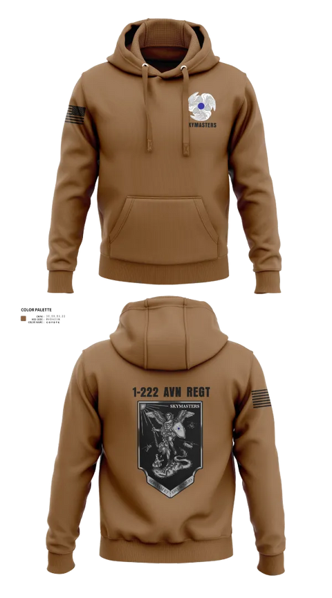 Hoodie, 1-222 Aviaition Regiment, Army, Teamtime, Team time, sublimation, custom sports apparel, team uniforms, spirit wear, spiritwear, sports uniforms, custom shirts, team store, custom team store, fundraiser sports, apparel fundraiser