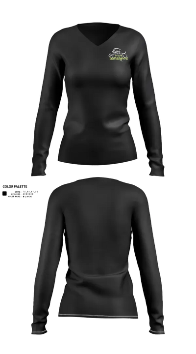 Boston Banshees 81530630 Women's Long Sleeve V-neck Shirt - 30