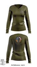 Designs By Vets 85600951 Women's Long Sleeve V-neck Shirt - 101