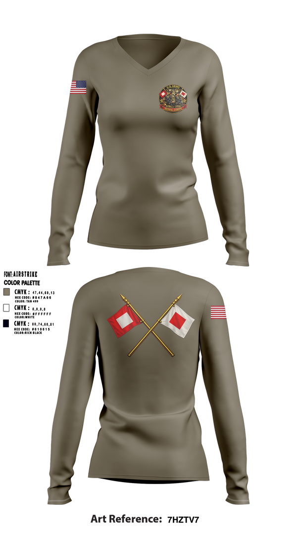 Womens Long Sleeve Vneck Shirt, 163 S6, Army, Teamtime, Team time, sublimation, custom sports apparel, team uniforms, spirit wear, spiritwear, sports uniforms, custom shirts, team store, custom team store, fundraiser sports, apparel fundraiser
