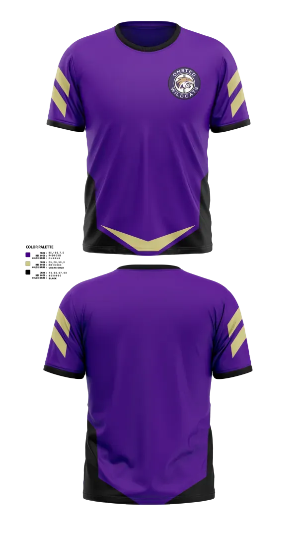 Short Sleeve Performance Shirt, Onsted Wildcats, Baseball, Teamtime, Team time, sublimation, custom sports apparel, team uniforms, spirit wear, spiritwear, sports uniforms, custom shirts, team store, custom team store, fundraiser sports, apparel fundraiser